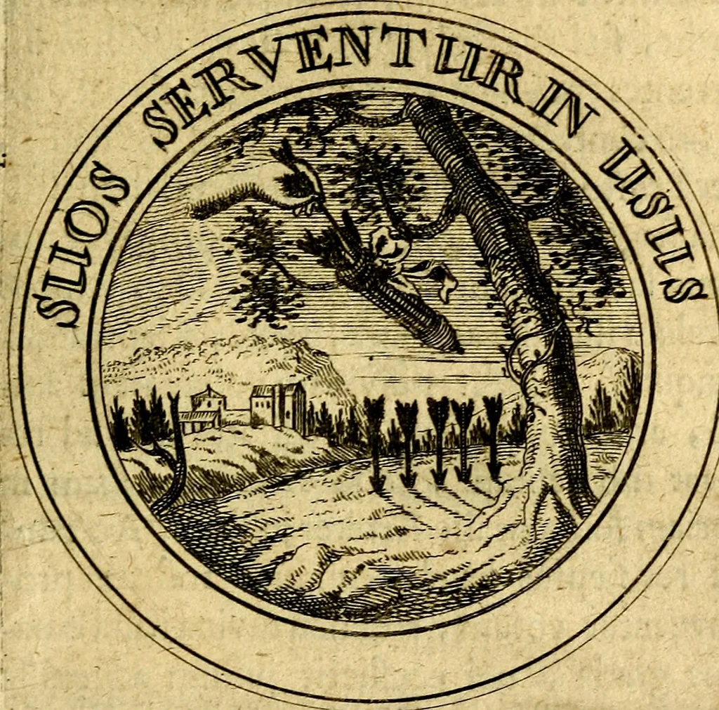 An illustration from Philothei Symbola christiana : quibus idea hominis christiani exprimitur, 1682, leaf 284