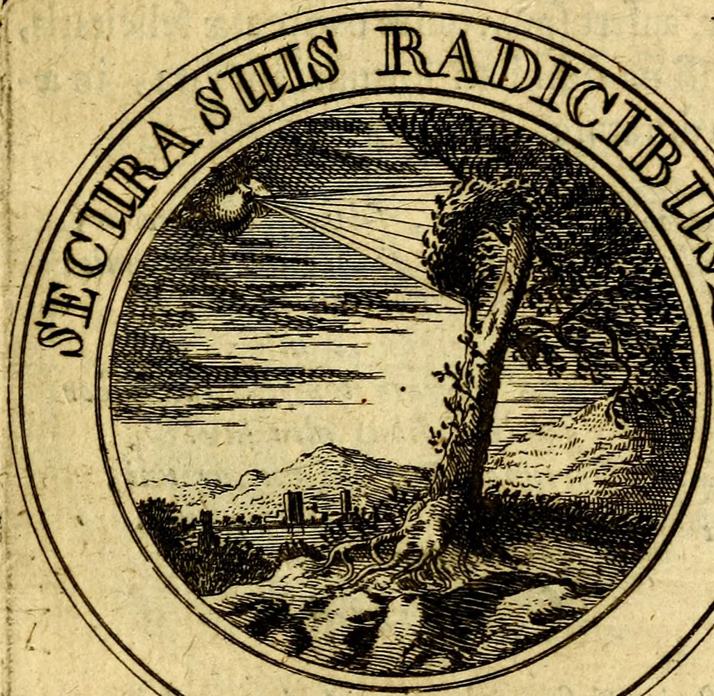 An illustration from Philothei Symbola christiana : quibus idea hominis christiani exprimitur, 1682, leaf 30