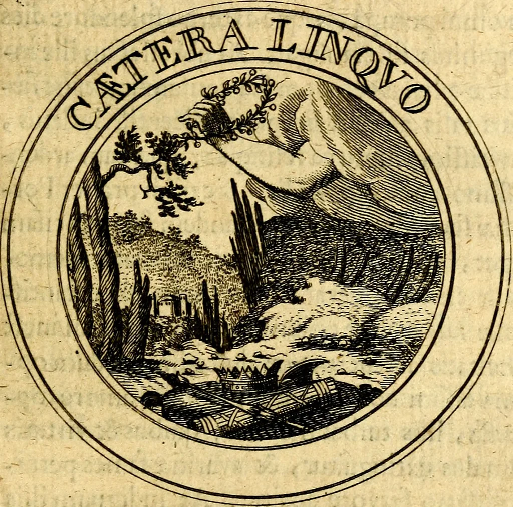 An illustration from Philothei Symbola christiana : quibus idea hominis christiani exprimitur, 1682, leaf 32