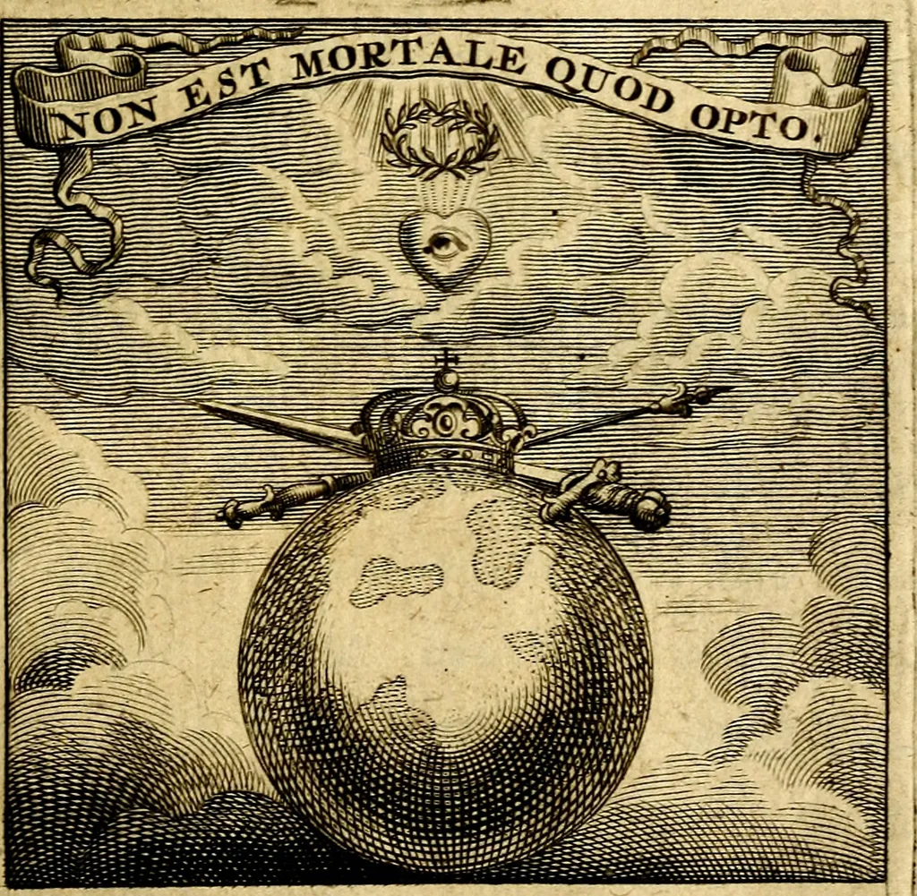 An illustration from Philothei Symbola christiana : quibus idea hominis christiani exprimitur, 1682, leaf 4