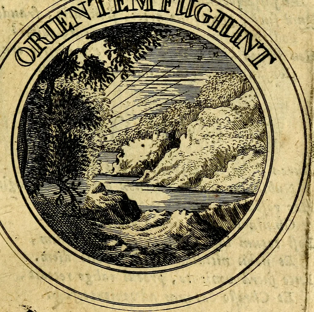 An illustration from Philothei Symbola christiana : quibus idea hominis christiani exprimitur, 1682, leaf 58