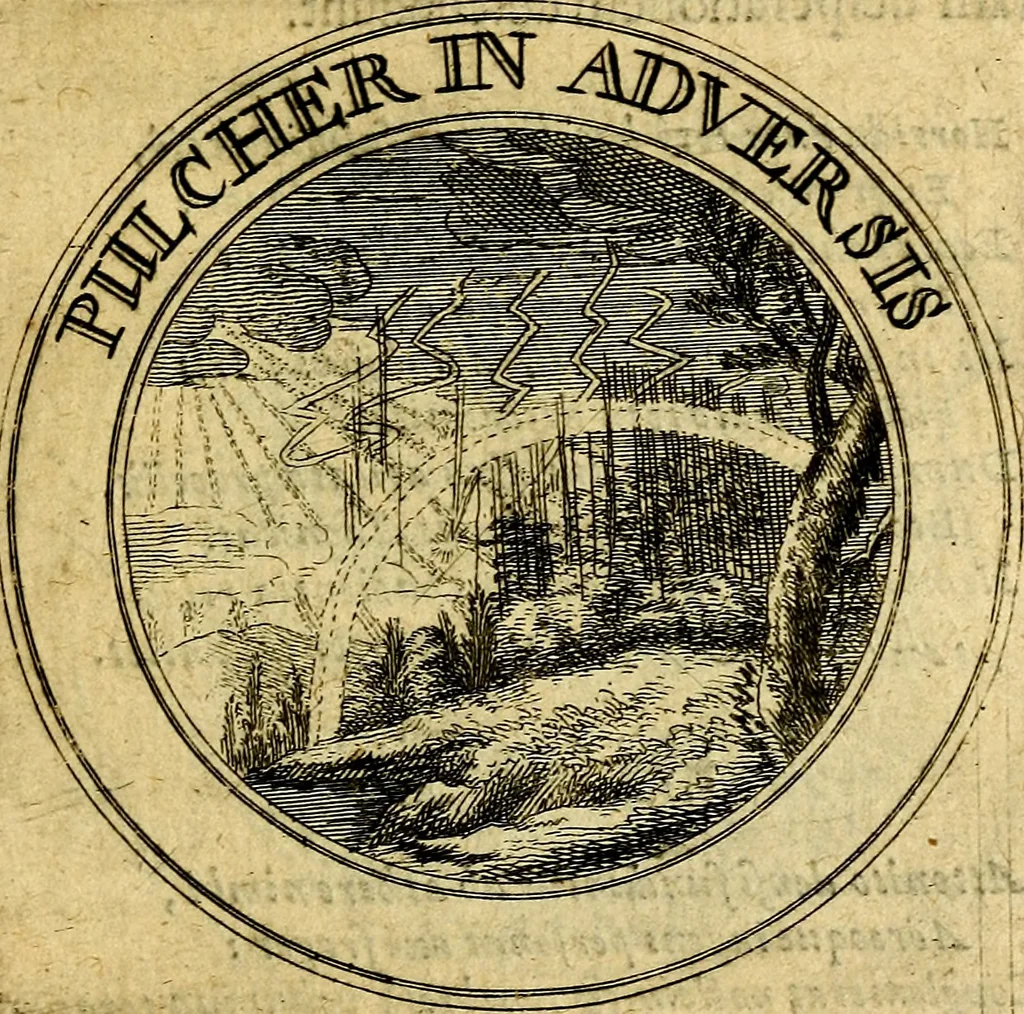 An illustration from Philothei Symbola christiana : quibus idea hominis christiani exprimitur, 1682, leaf 82