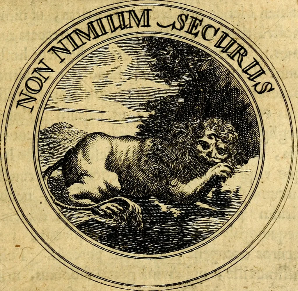 An illustration from Philothei Symbola christiana : quibus idea hominis christiani exprimitur, 1682, leaf 96