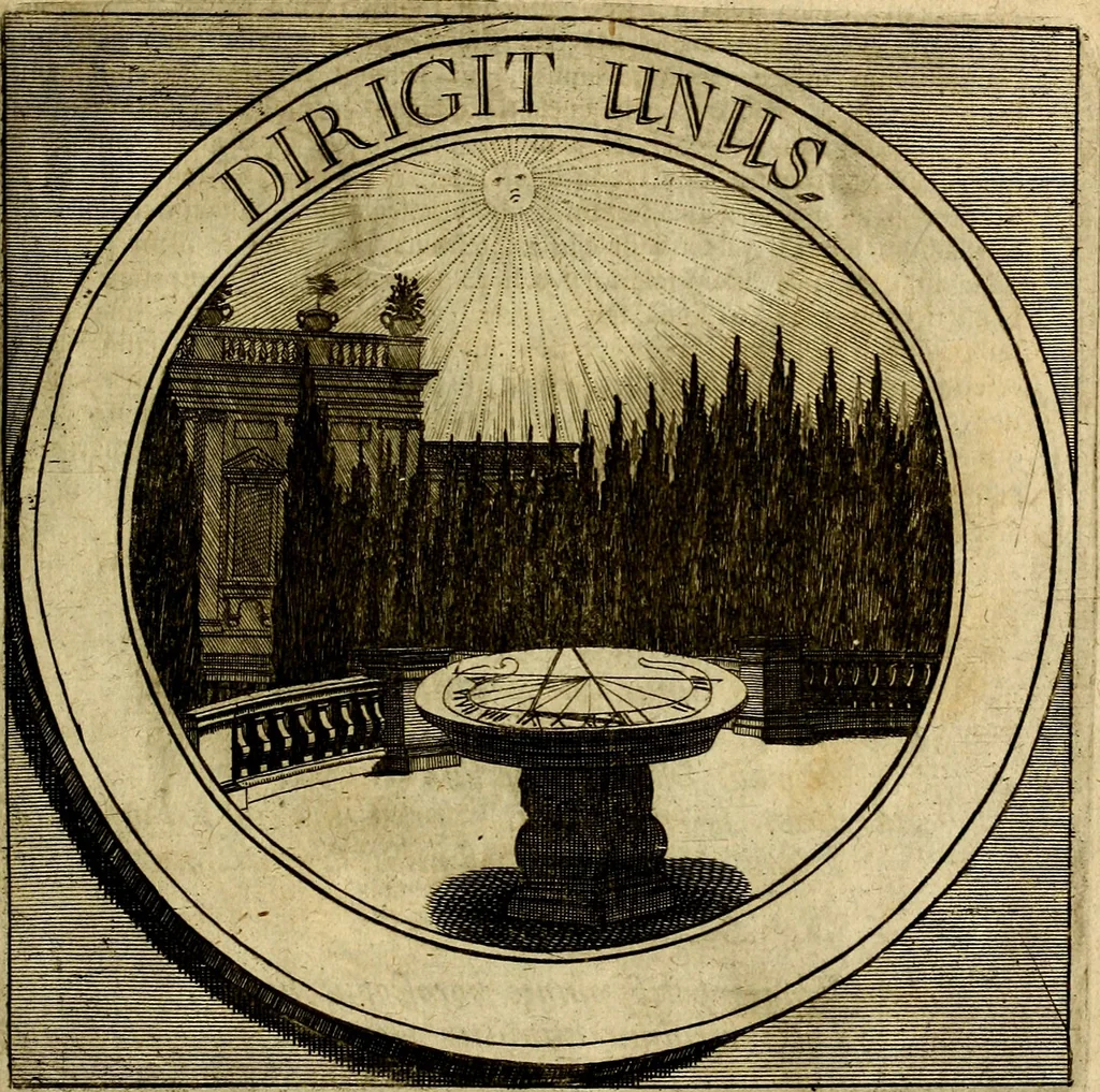 An illustration from Philothei symbola christiana : quibus idea hominis christiani exprimitur, 1677, leaf 102