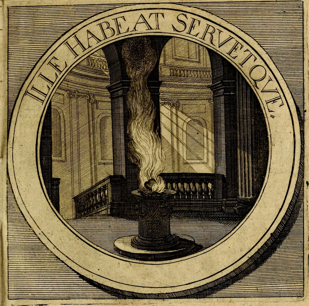 An illustration from Philothei symbola christiana : quibus idea hominis christiani exprimitur, 1677, leaf 12