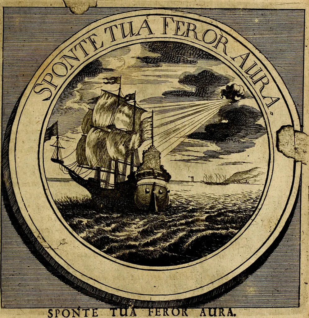 An illustration from Philothei symbola christiana : quibus idea hominis christiani exprimitur, 1677, leaf 142