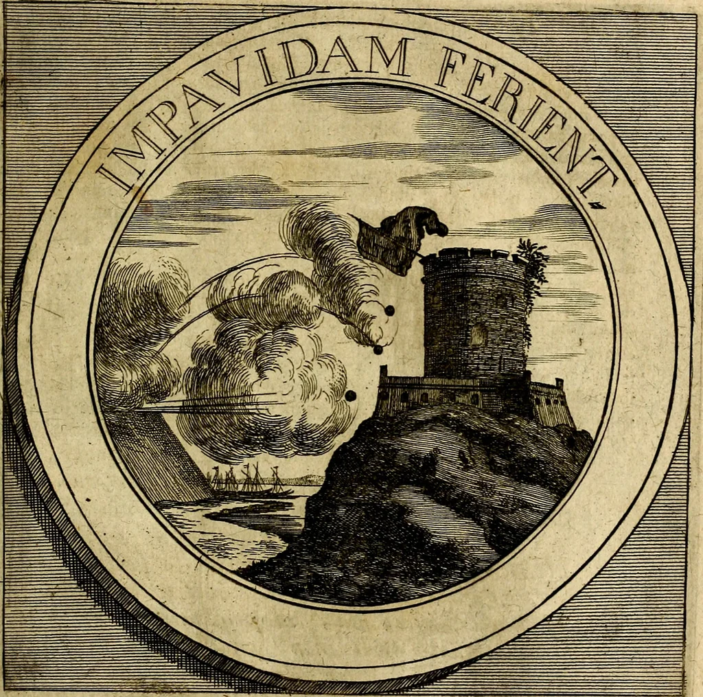 An illustration from Philothei symbola christiana : quibus idea hominis christiani exprimitur, 1677, leaf 146