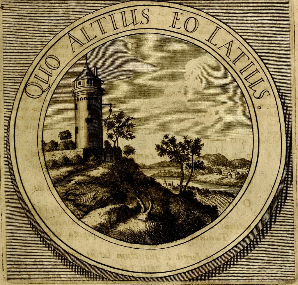 An illustration from Philothei symbola christiana : quibus idea hominis christiani exprimitur, 1677, leaf 156