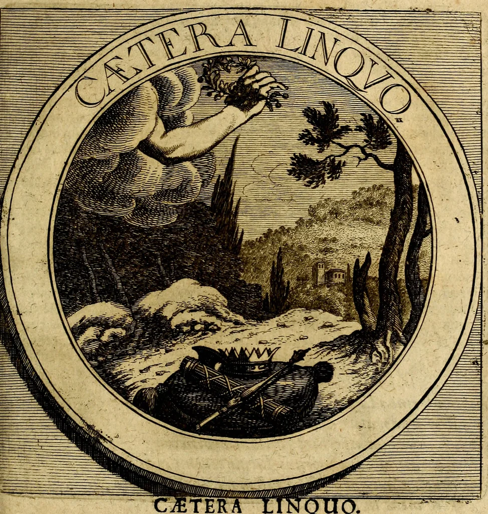 An illustration from Philothei symbola christiana : quibus idea hominis christiani exprimitur, 1677, leaf 16