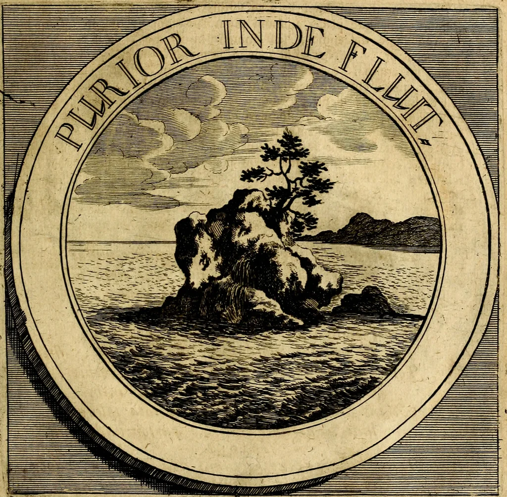 An illustration from Philothei symbola christiana : quibus idea hominis christiani exprimitur, 1677, leaf 166