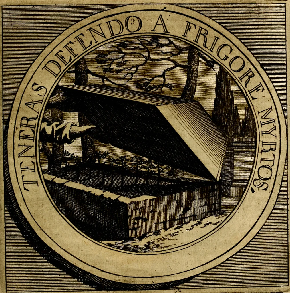 An illustration from Philothei symbola christiana : quibus idea hominis christiani exprimitur, 1677, leaf 174