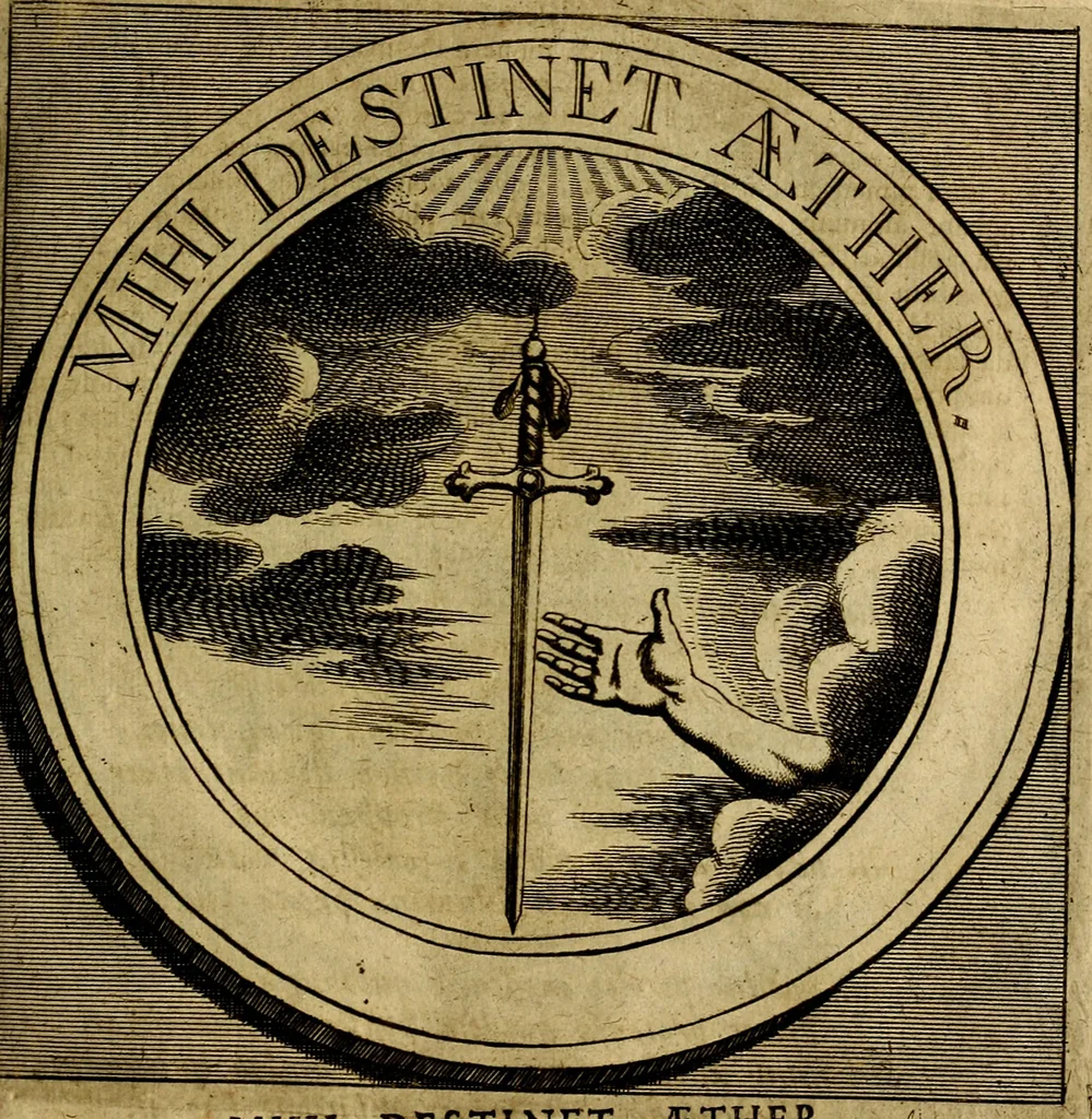 An illustration from Philothei symbola christiana : quibus idea hominis christiani exprimitur, 1677, leaf 176