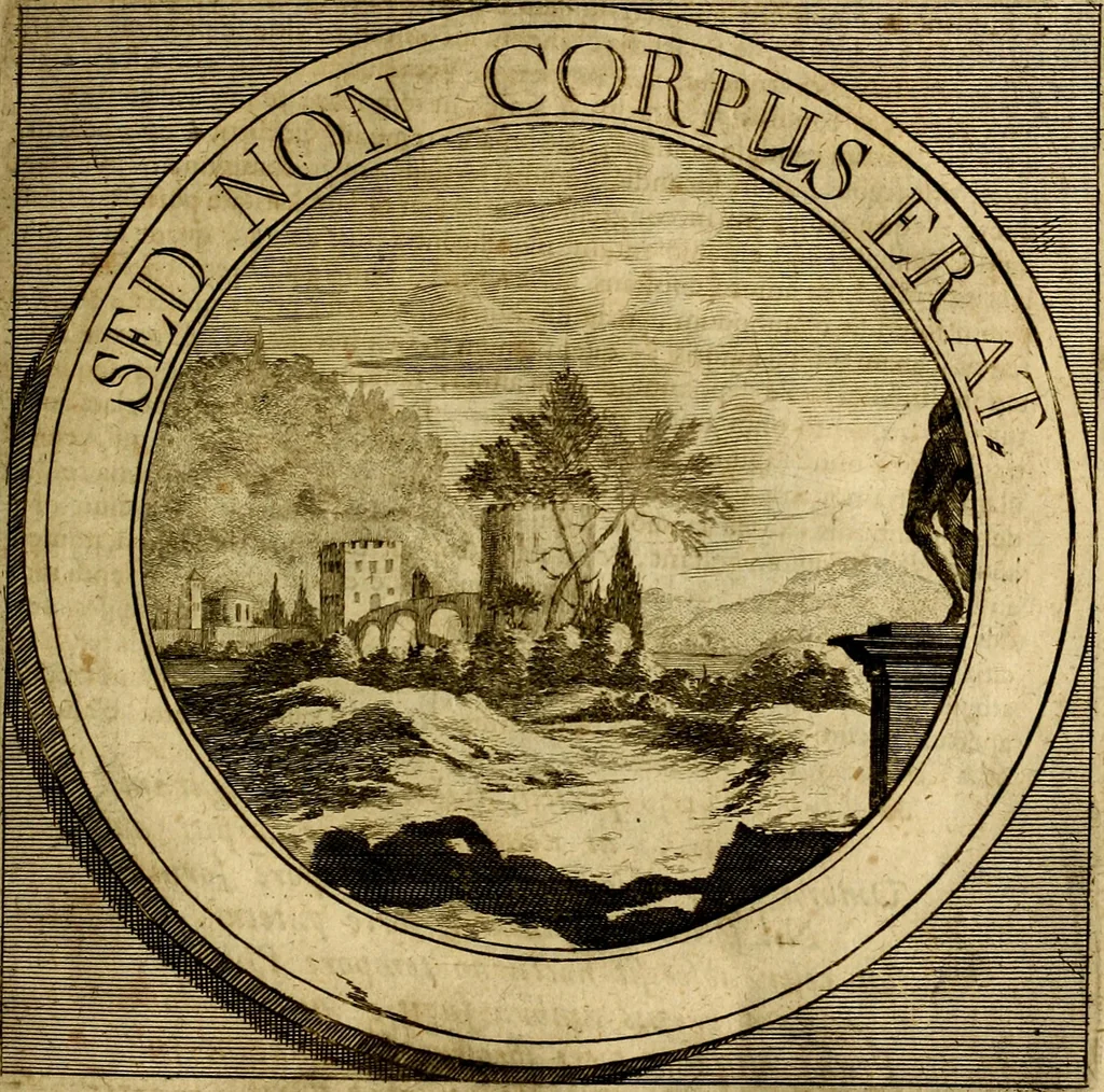 An illustration from Philothei symbola christiana : quibus idea hominis christiani exprimitur, 1677, leaf 194