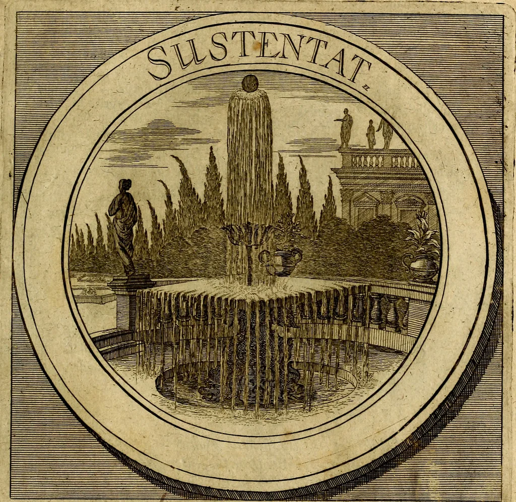 An illustration from Philothei symbola christiana : quibus idea hominis christiani exprimitur, 1677, leaf 28