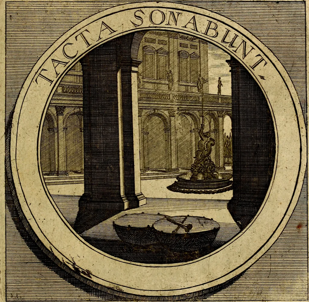 An illustration from Philothei symbola christiana : quibus idea hominis christiani exprimitur, 1677, leaf 34
