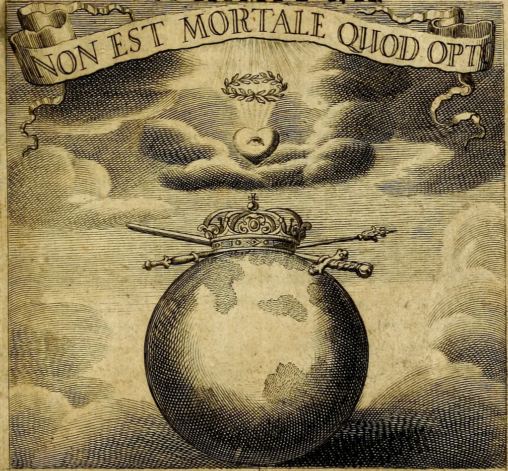 An illustration from Philothei symbola christiana : quibus idea hominis christiani exprimitur, 1677, leaf 4