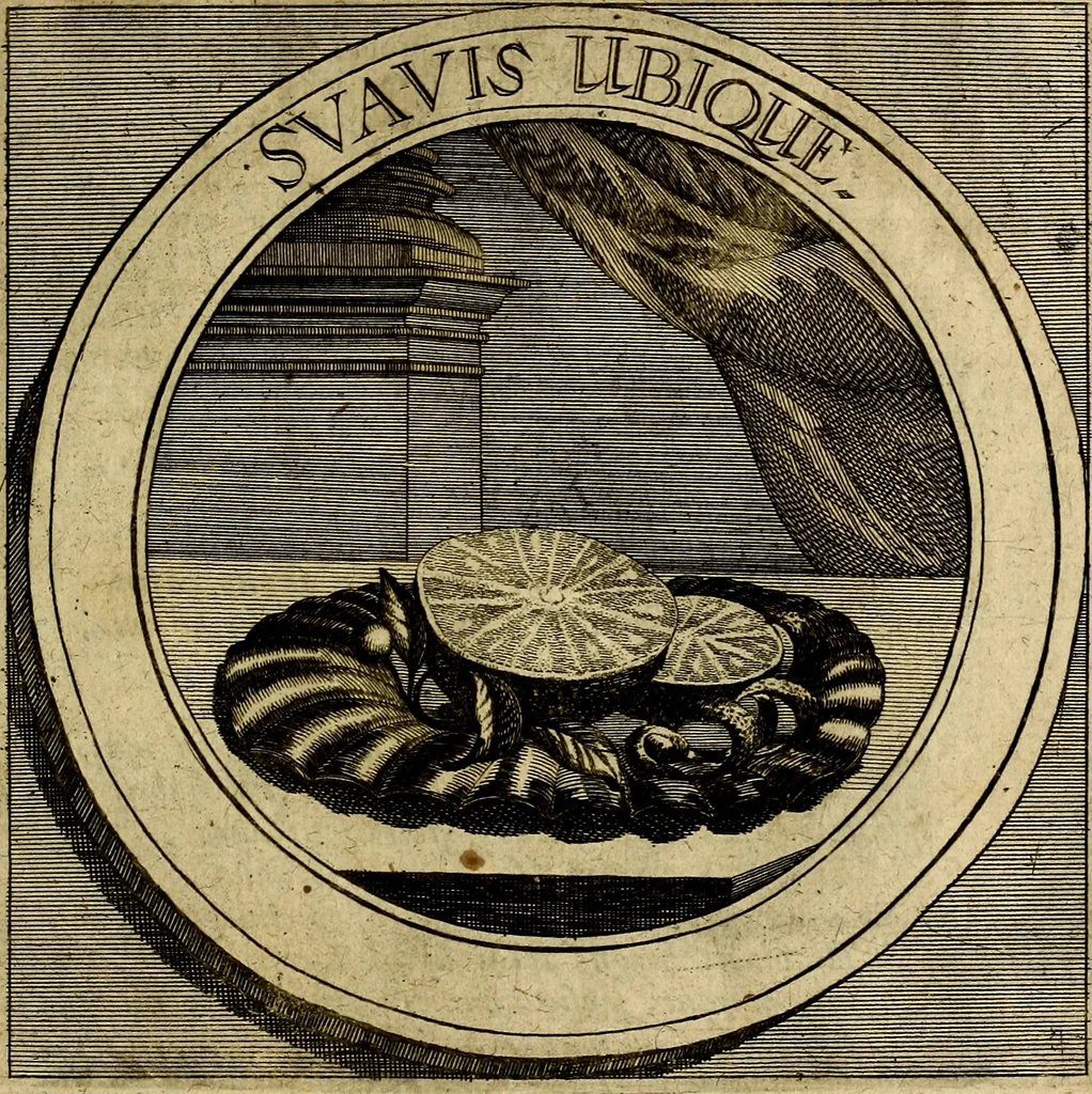 An illustration from Philothei symbola christiana : quibus idea hominis christiani exprimitur, 1677, leaf 40