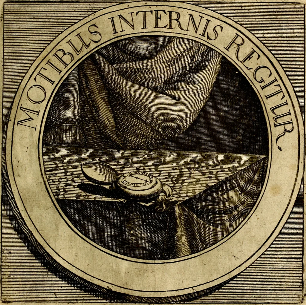 An illustration from Philothei symbola christiana : quibus idea hominis christiani exprimitur, 1677, leaf 56
