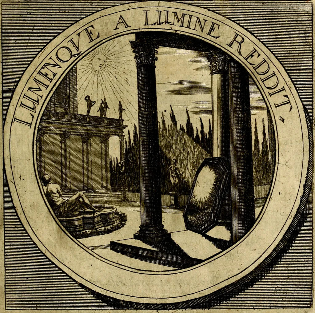 An illustration from Philothei symbola christiana : quibus idea hominis christiani exprimitur, 1677, leaf 60