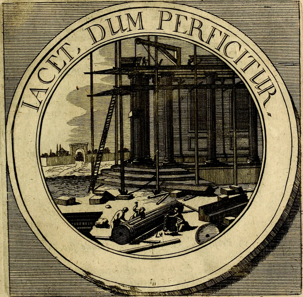 An illustration from Philothei symbola christiana : quibus idea hominis christiani exprimitur, 1677, leaf 70