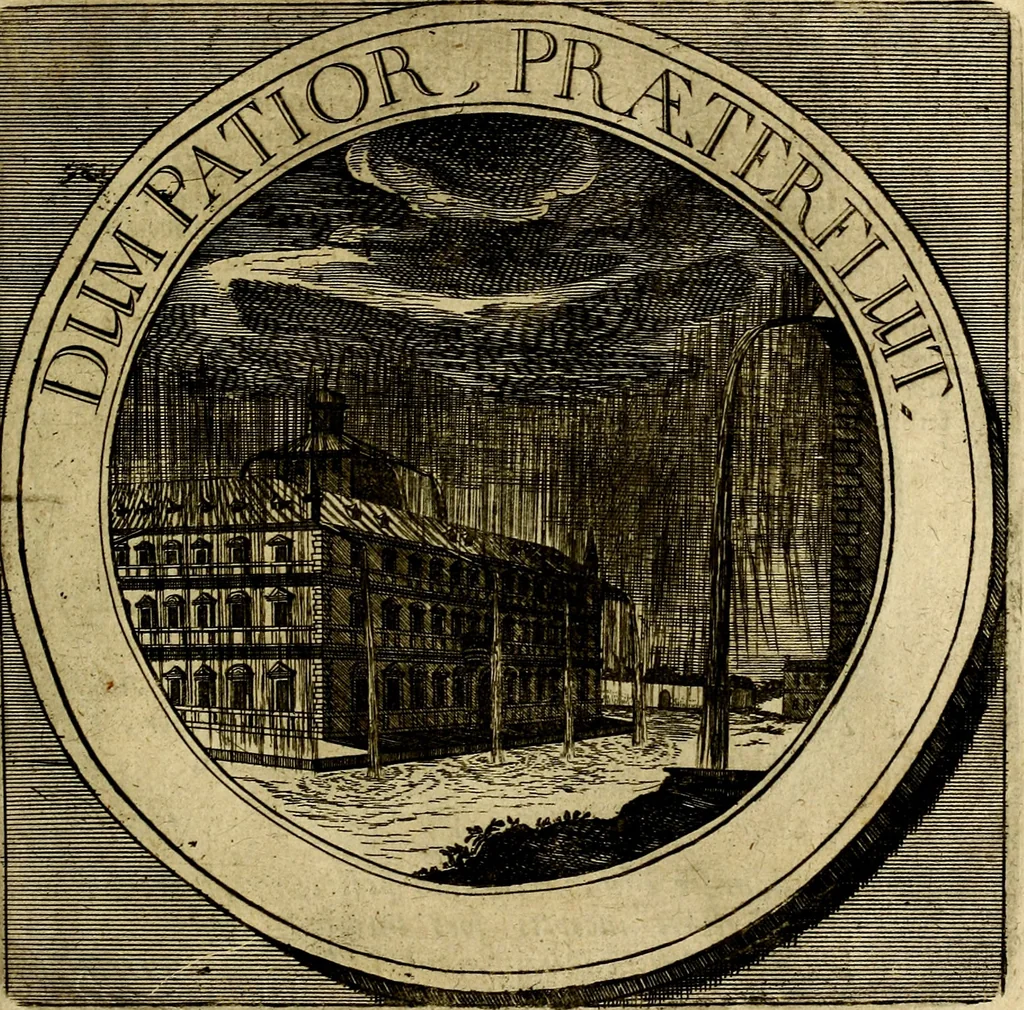 An illustration from Philothei symbola christiana : quibus idea hominis christiani exprimitur, 1677, leaf 74