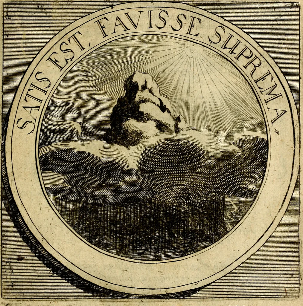 An illustration from Philothei symbola christiana : quibus idea hominis christiani exprimitur, 1677, leaf 80