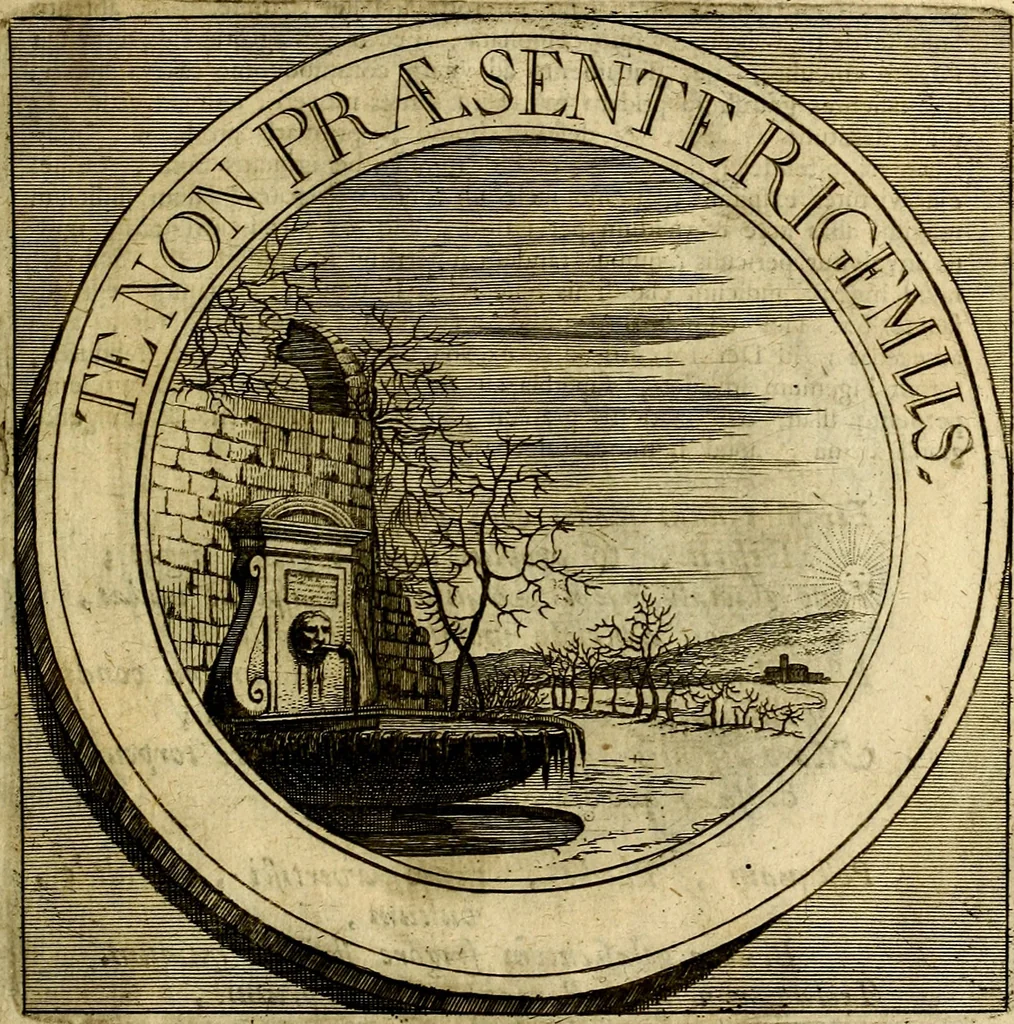 An illustration from Philothei symbola christiana : quibus idea hominis christiani exprimitur, 1677, leaf 84