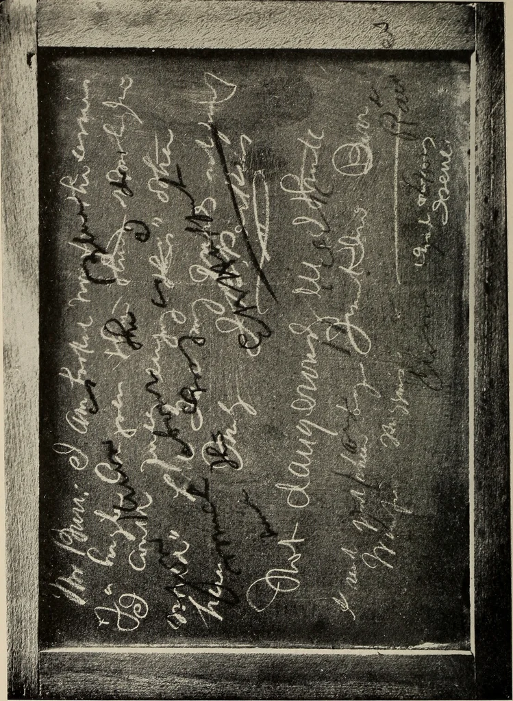 An illustration from Photographic copies of written messages from the spirit world : more than one hundred written communications from those who dwell in spirit life, including messages from Henry Ward Beecher ... and many others : with commentaries concerning conditions which obtain in spirit life based upon facts gathered from these messages and from many other sources, 1918, leaf 59