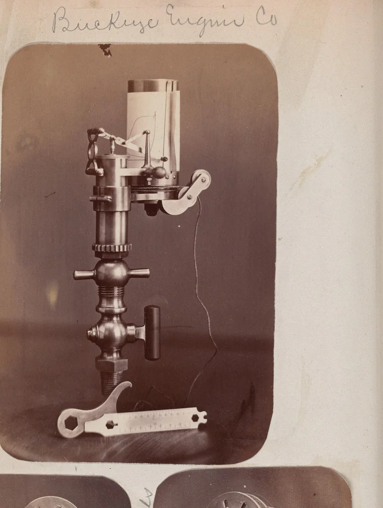 An illustration from Photographs and descriptions of various kinds of engines [ca. 1916], 1916, leaf 32