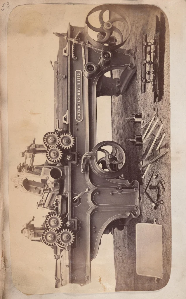 An illustration from Photographs and descriptions of various kinds of engines [ca. 1916], 1916, leaf 60