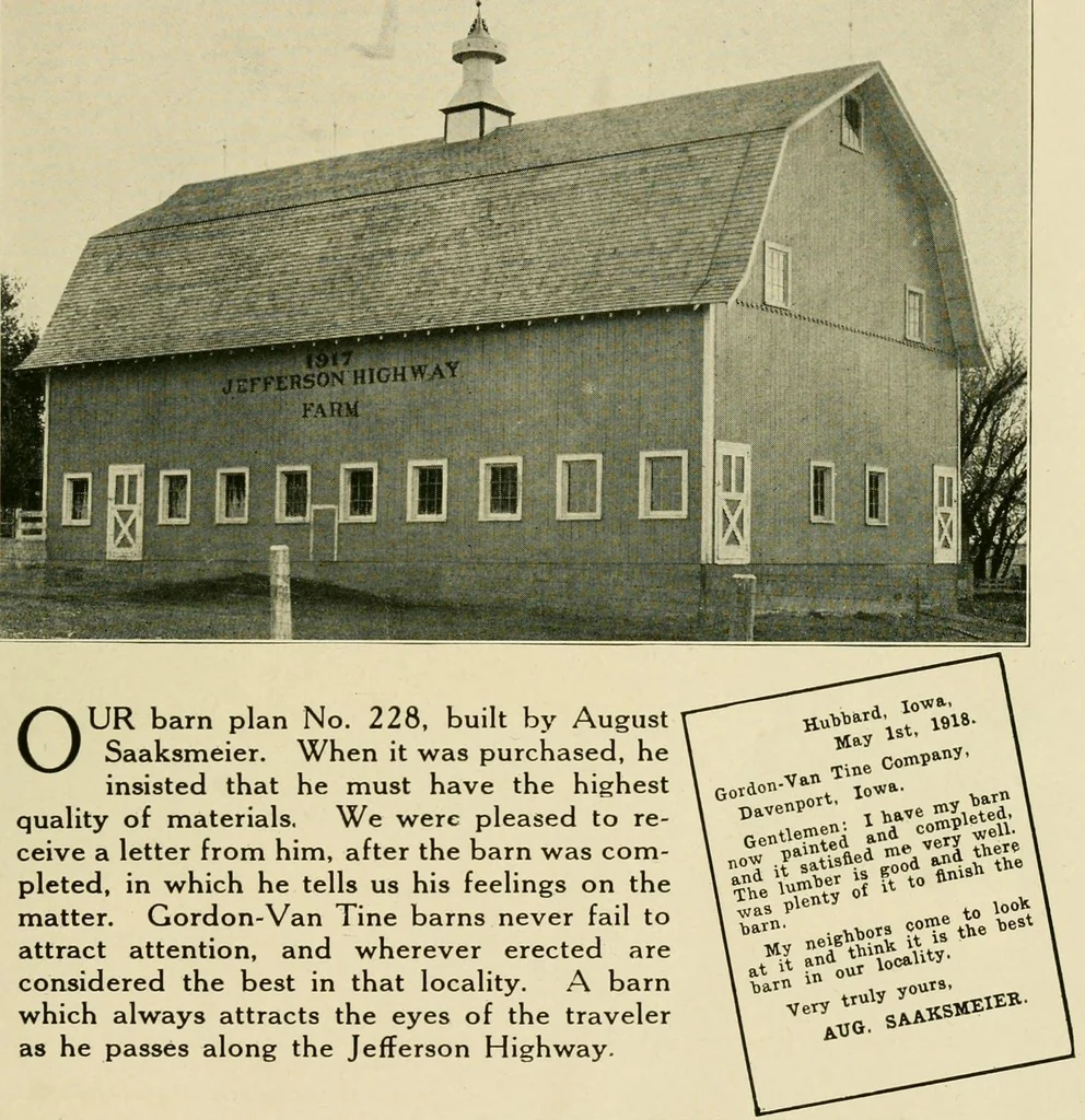 An illustration from Photographs and letters : some Gordon-Vantine barns and what their owners think of them., 1918, leaf 16