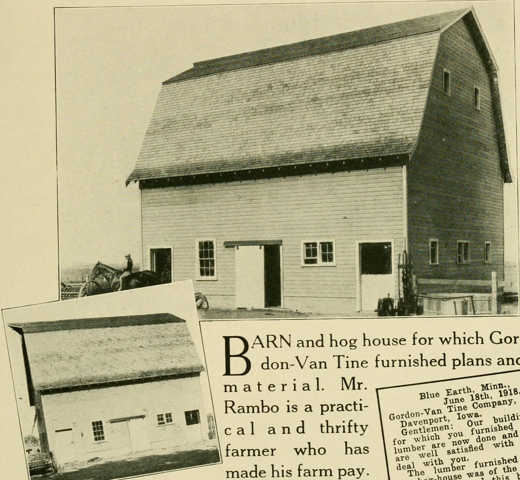 An illustration from Photographs and letters : some Gordon-Vantine barns and what their owners think of them., 1918, leaf 20