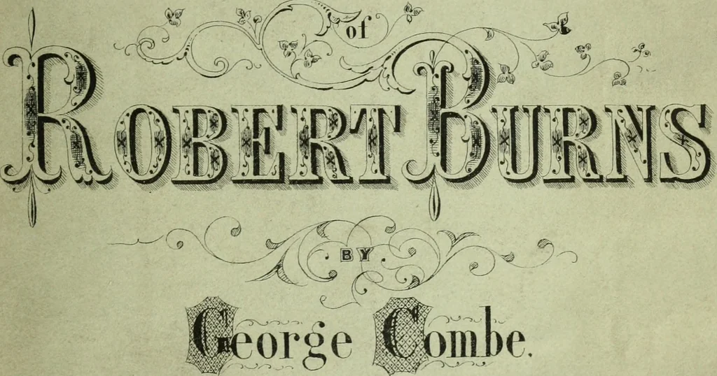An illustration from Phrenological development of Robert Burns, from a cast of his skull moulded at Dumfries, the 31st day of March, 1834, 1859, leaf 4