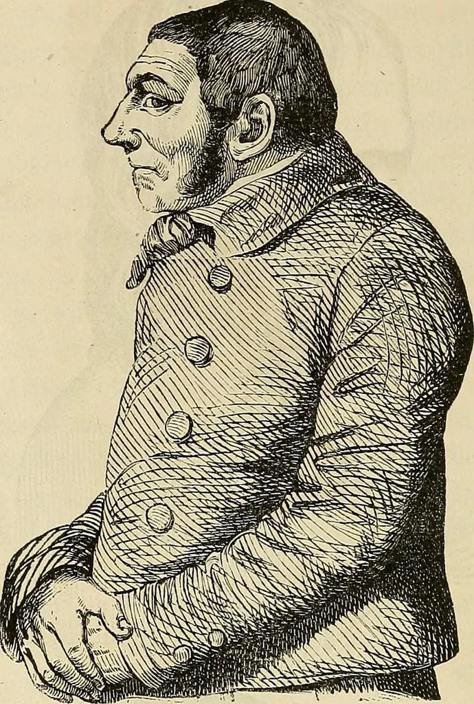 An illustration from Phrenologische Bilder : zur Naturlehre des menschlichen Geistes und deren Anwendung Wissenschaft und Leben, 1855, leaf 351