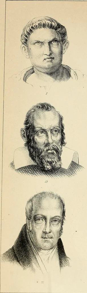 An illustration from Phrenologische Bilder : zur Naturlehre des menschlichen Geistes und deren Anwendung Wissenschaft und Leben, 1855, leaf 387