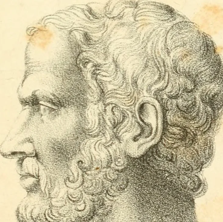 An illustration from Phrenology, in connection with the study of physiognomy, 1833, leaf 252