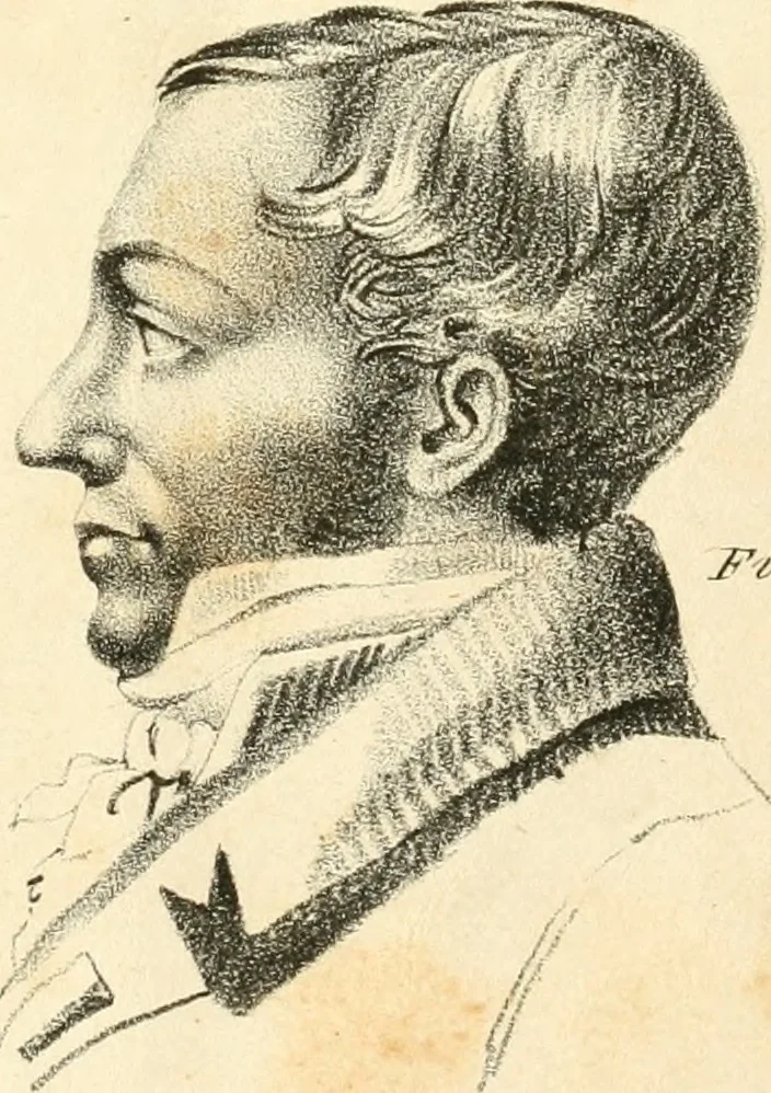 An illustration from Phrenology, in connection with the study of physiognomy, 1833, leaf 368