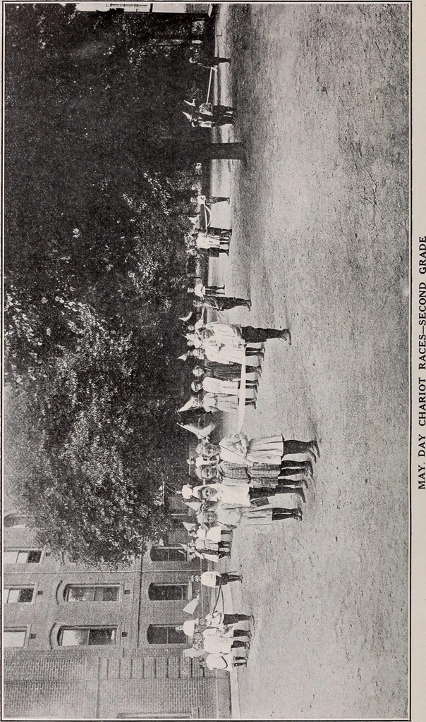 An illustration from Physical education complete for schools and playgrounds, 1915, leaf 121