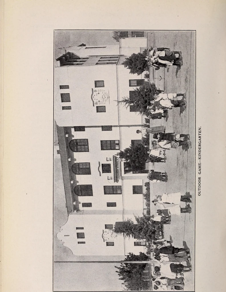 An illustration from Physical education complete for schools and playgrounds, 1915, leaf 125