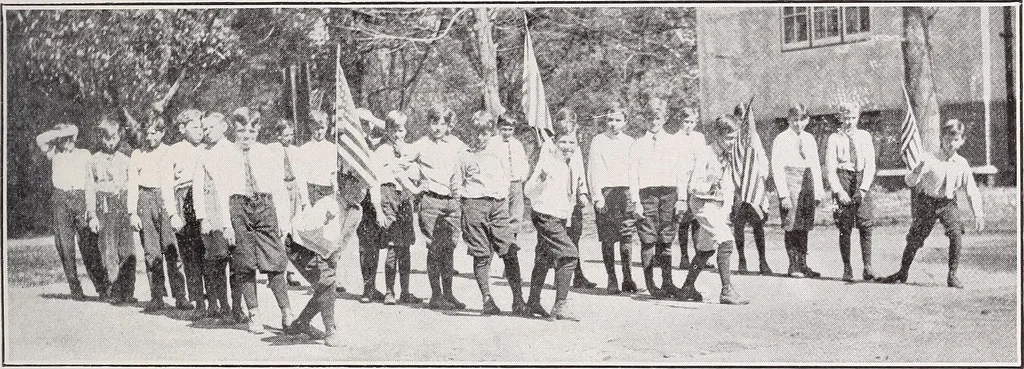 An illustration from Physical education complete for schools and playgrounds, 1915, leaf 148
