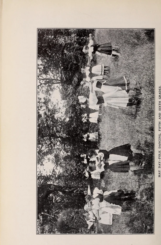 An illustration from Physical education complete for schools and playgrounds, 1915, leaf 175