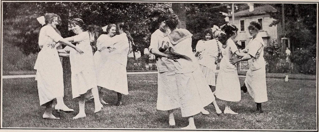 An illustration from Physical education complete for schools and playgrounds, 1915, leaf 185