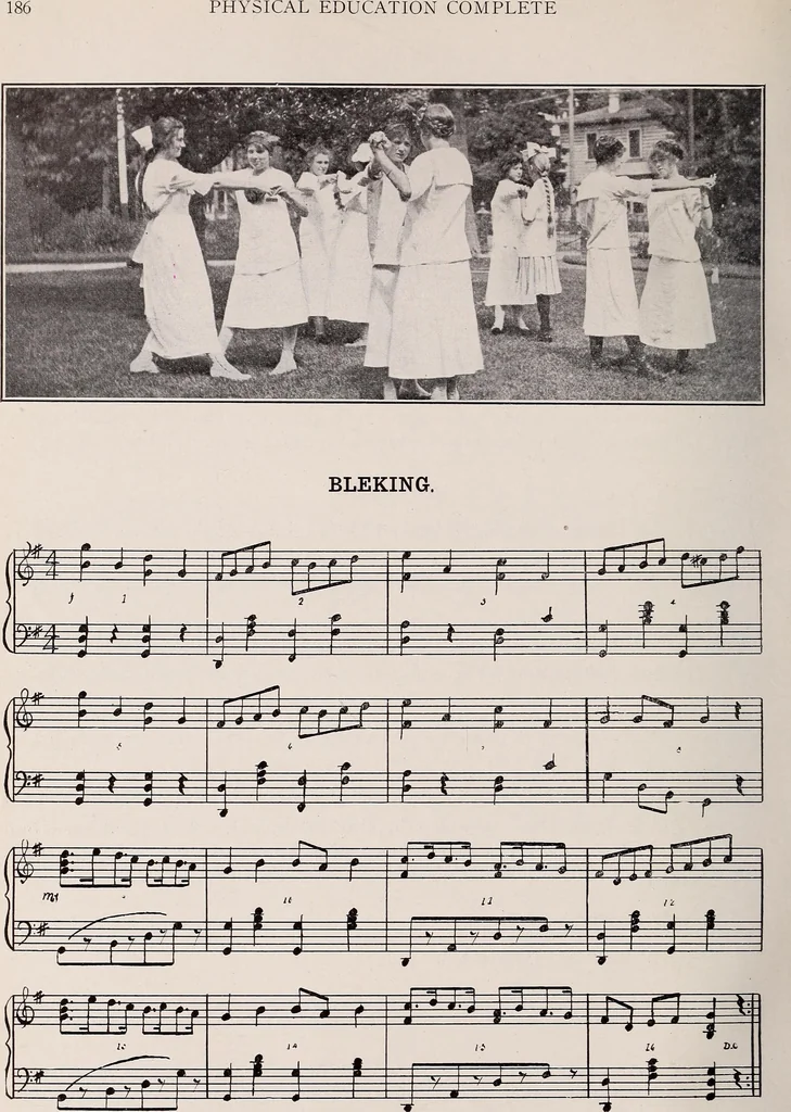 An illustration from Physical education complete for schools and playgrounds, 1915, leaf 189