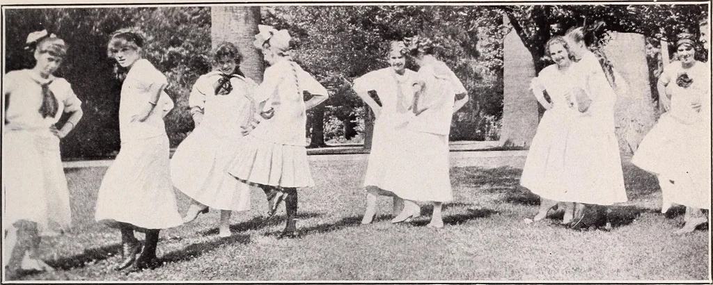 An illustration from Physical education complete for schools and playgrounds, 1915, leaf 204