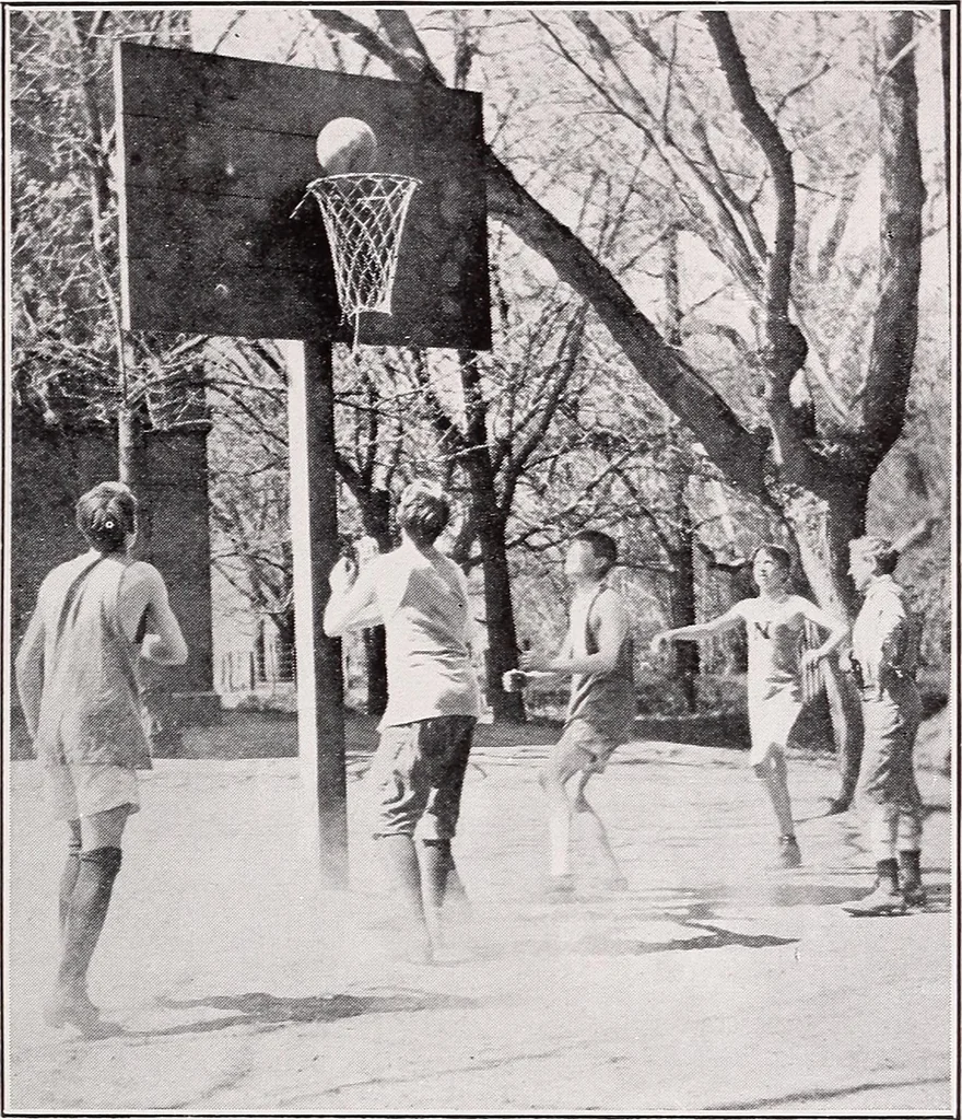 An illustration from Physical education complete for schools and playgrounds, 1915, leaf 24