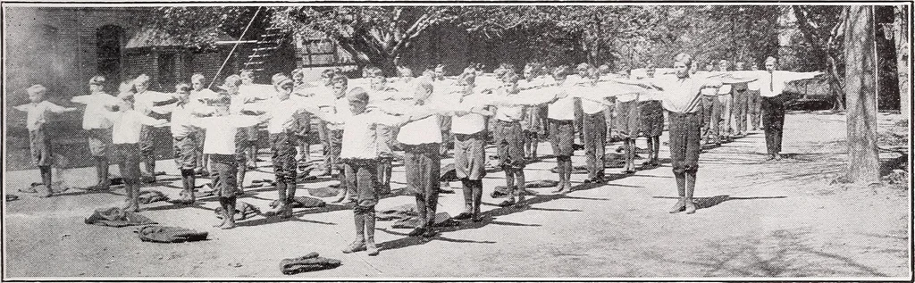 An illustration from Physical education complete for schools and playgrounds, 1915, leaf 32