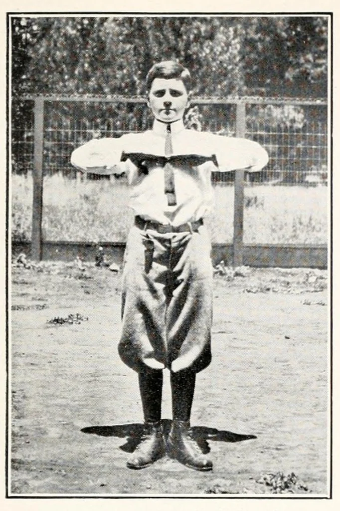 An illustration from Physical education complete for schools and playgrounds, 1915, leaf 41