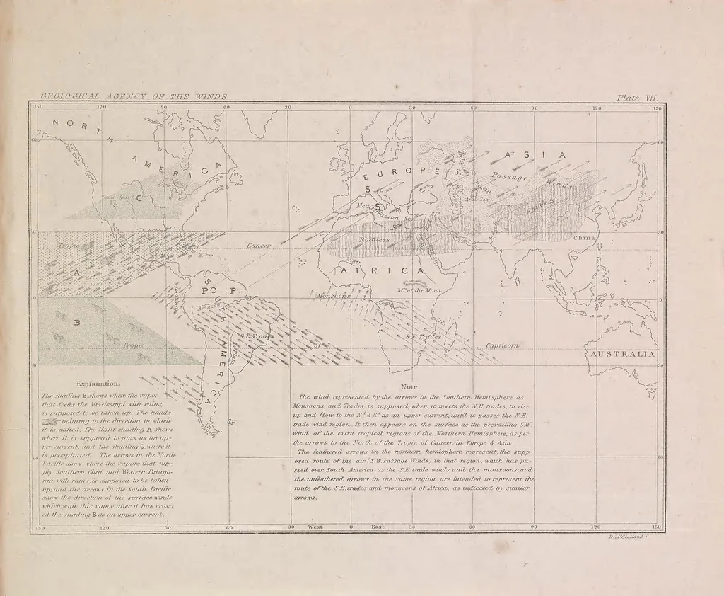 An illustration from The physical geography of the sea, 1855, leaf 291