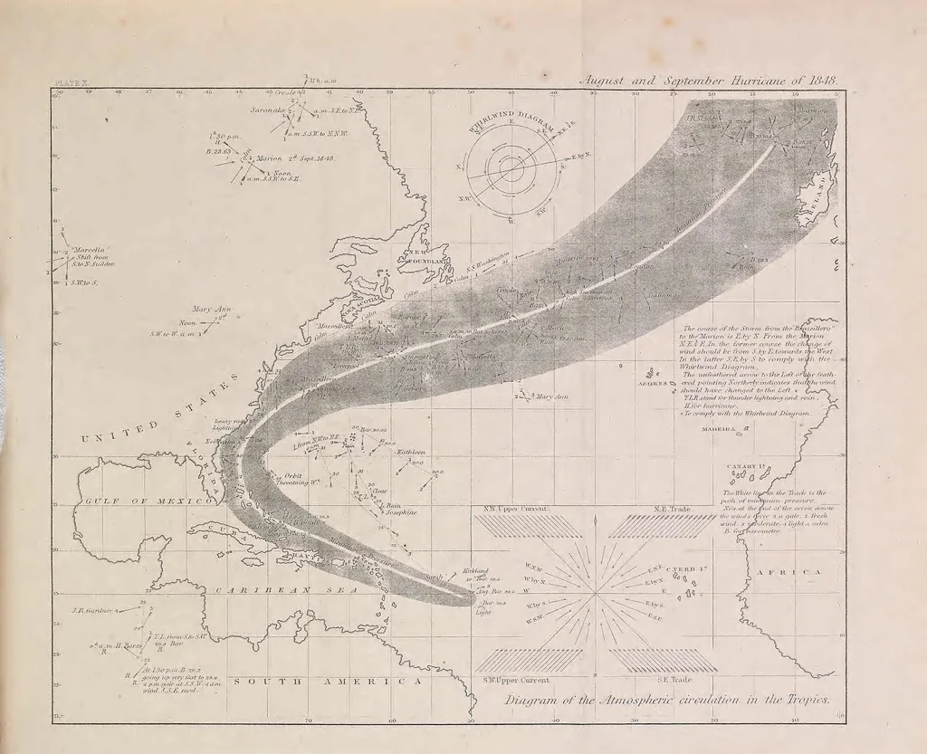 An illustration from The physical geography of the sea, 1855, leaf 303