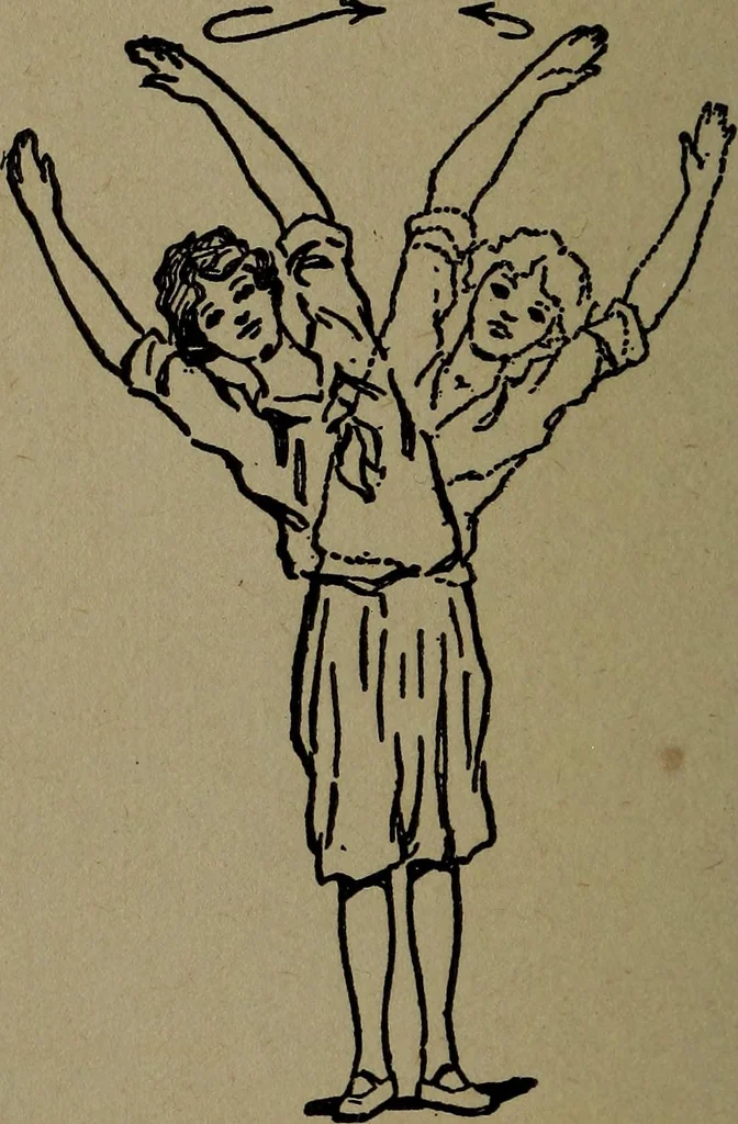 An illustration from Physical health and recreation for girls; a handbook for girls and volunteer leaders, 1920, leaf 21